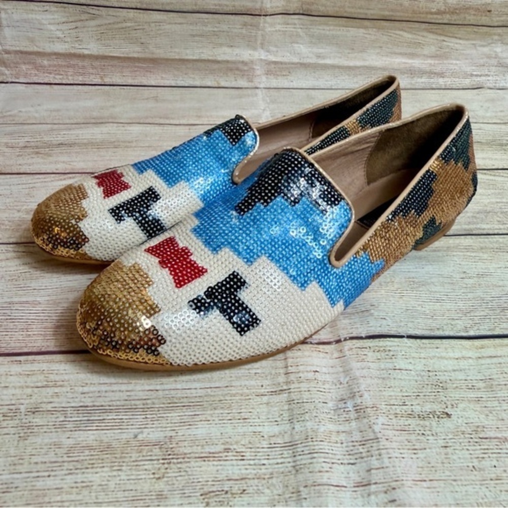 Steven by Steve Madden "Madee" smoking flats. Sequin Size 9